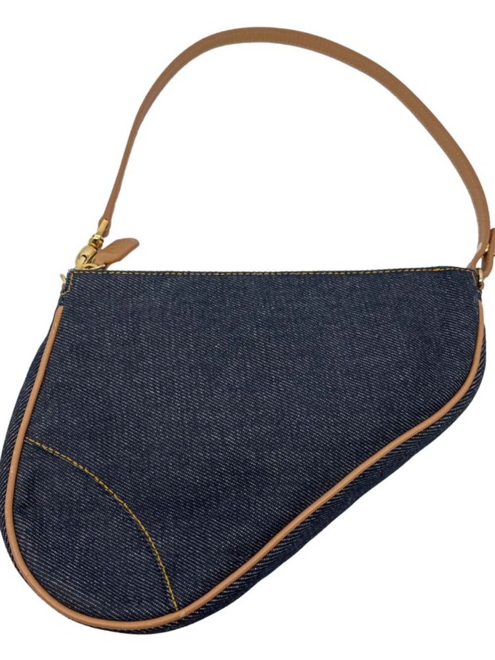 Christian Dior  Saddle Vintage Denim Hobo Bag Blue